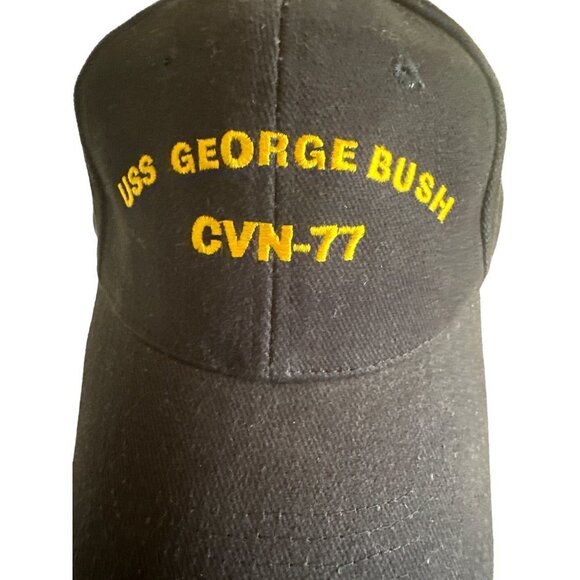 USS George Bush CVN-77 Blue Military Cap Hat Adjustable - Picture 2 of 7